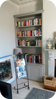 alcove cupboards at london library wall